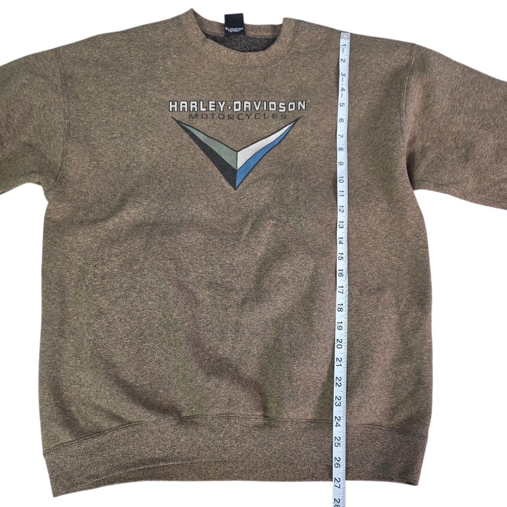 Harley-Davidson Vintage 1997 Brownish Salt N Pepper Crewneck Sweatshirt XL - Picture 9 of 10